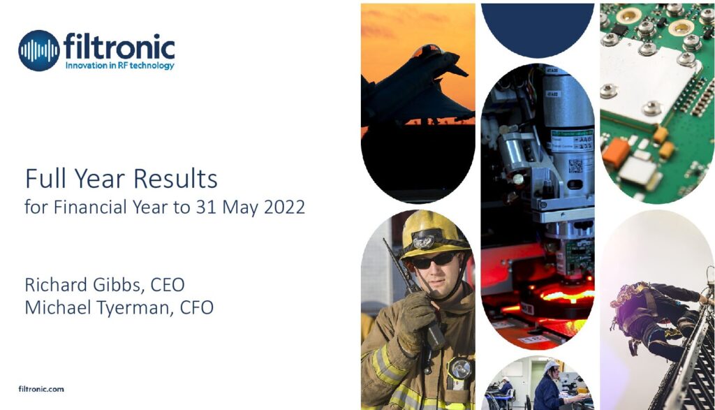Filtronic Results Presentation - August 2022 - Final